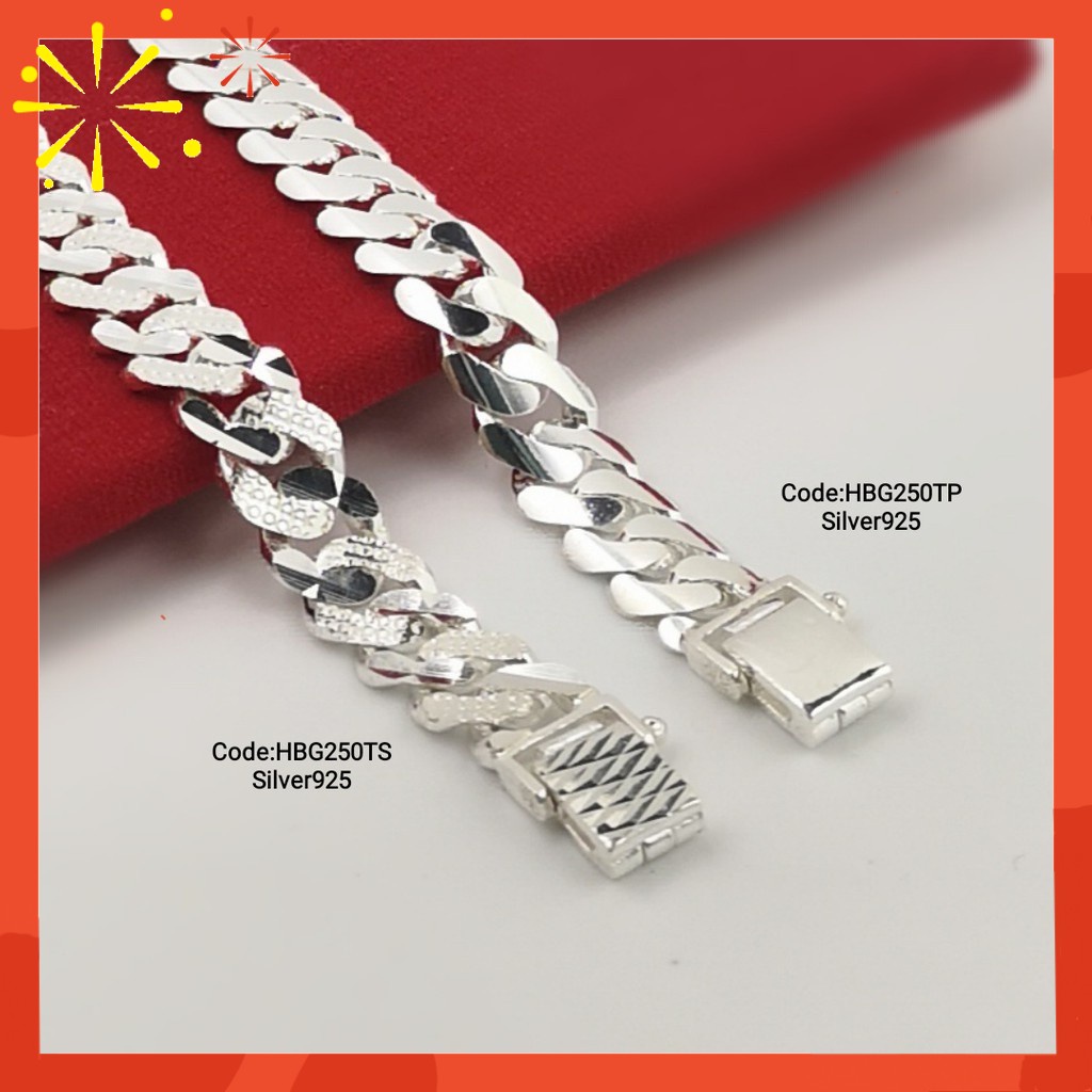 Mens curb link hot sale chain silver