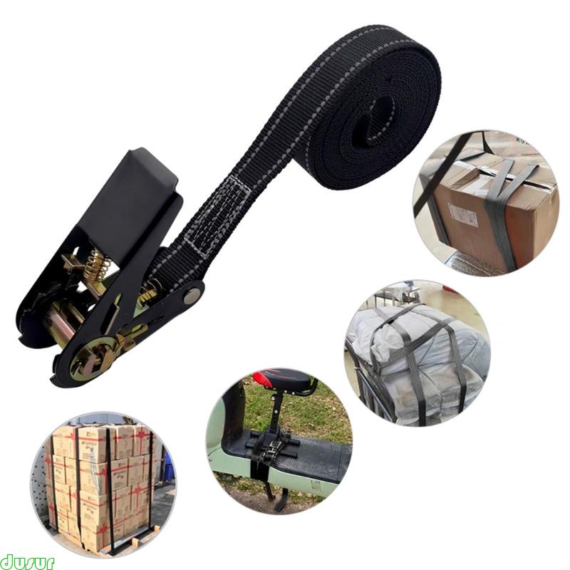 dusur Ratchet Straps 800kg Tensile Force Cargo Tie Down Strap for Easy