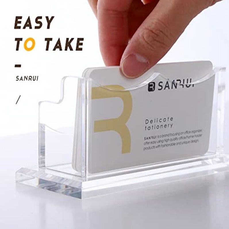 Muiltifunction Acrylic Business Card Display Shelf Name Card Rack ...