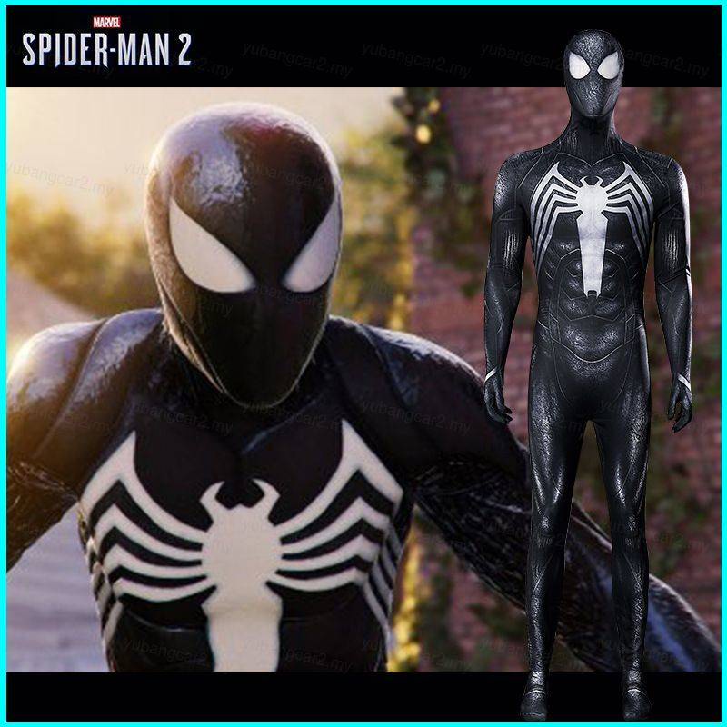 Comic Marvel Spider-Man 2 Venom Cosplay Jumpsuit 3D Tights Mask ...