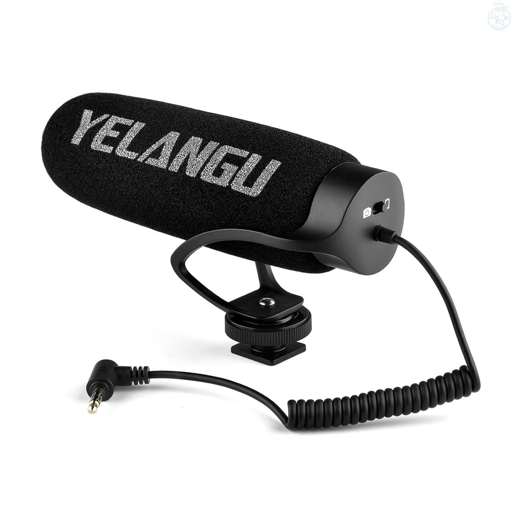 YELANGU MIC08 Oncamera Condenser Microphone Noisereduction Video Mic