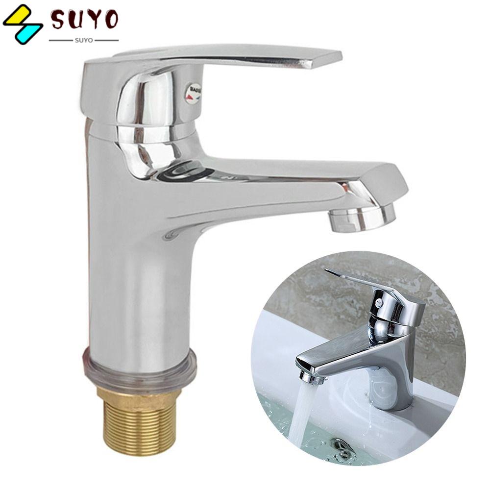SUYO Basin Faucets Monobloc Modern Bathroom Mixer Tap Single Lever