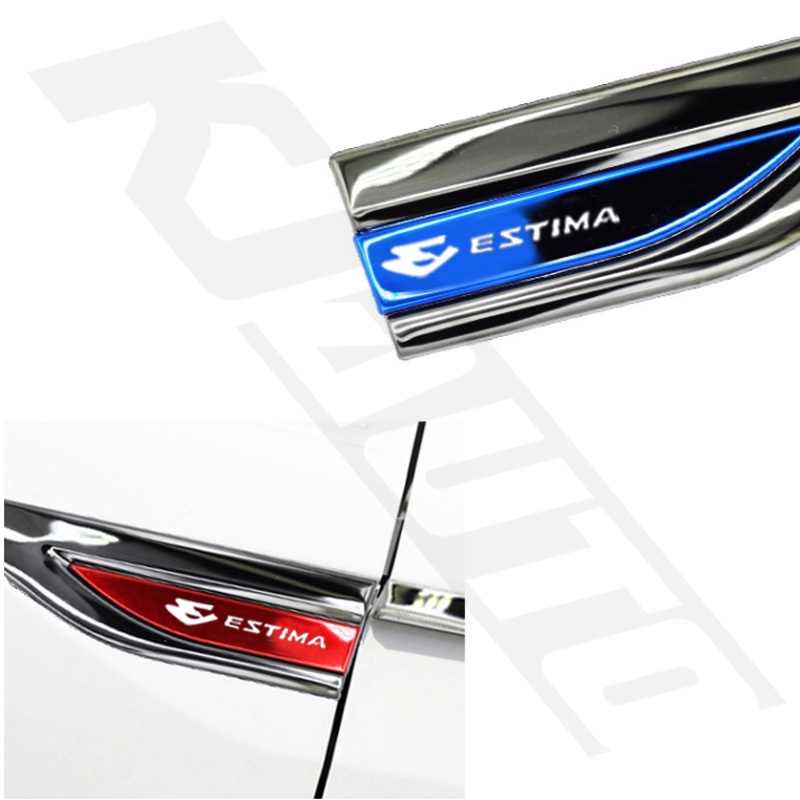 Toyota Estima Car Stainless Steel Car Door Fender 3D Metal Side Logo ...