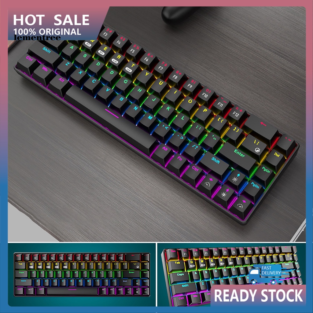 Wireless Keyboard Quick Response Nondelayed Cool Backlight 68 Keys