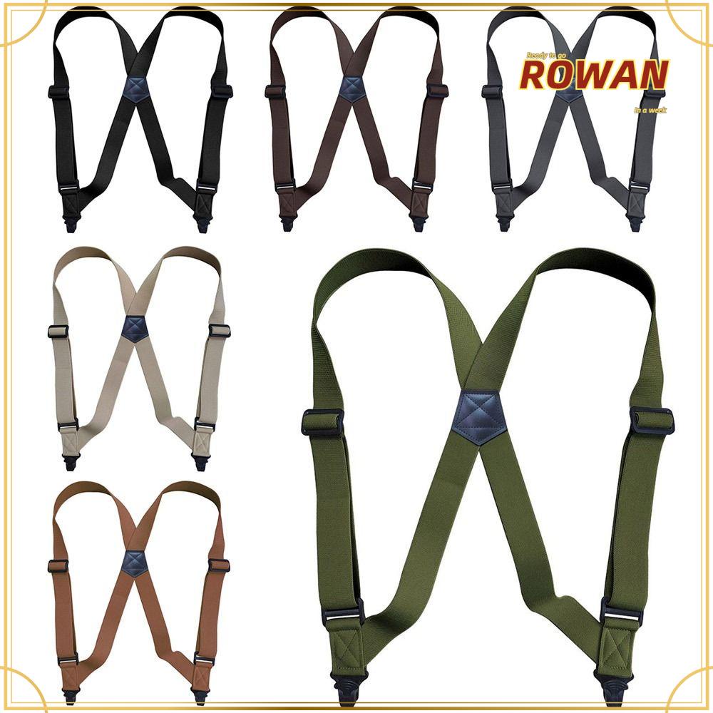 ROWANS Men's Suspenders, Elastic Suspenders 3.8cm Wide Braces