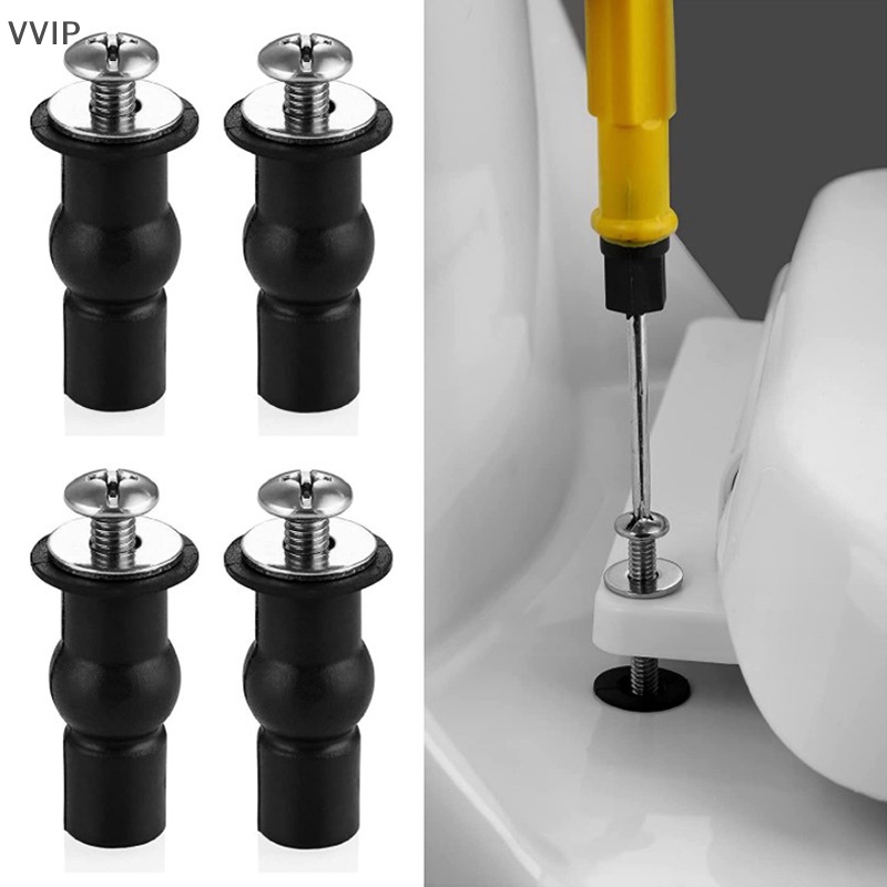 Vvsg 2 Pack Toilet Seat Screws Hinges Expanding Rubber Top Bottom Load ...