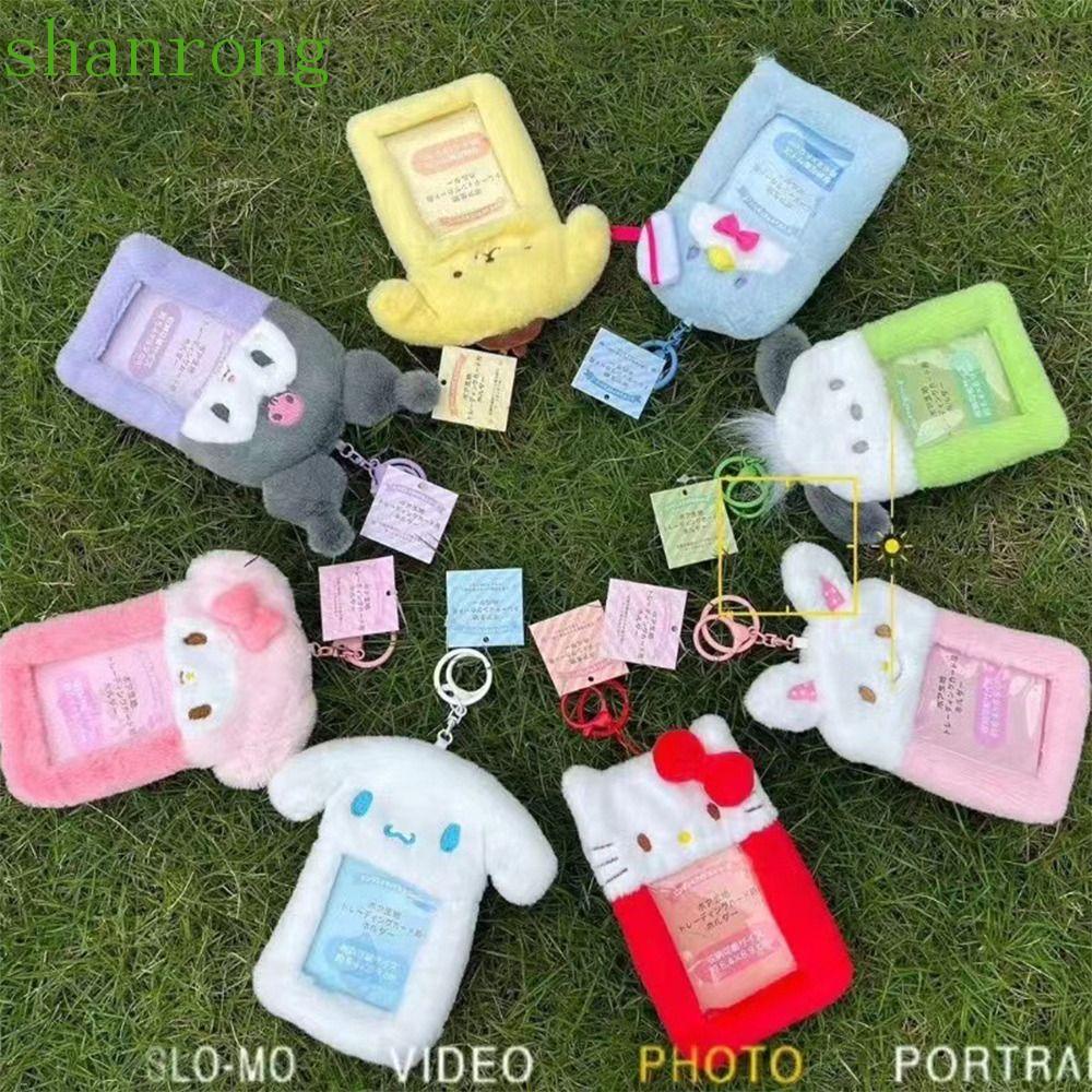 Cute Cartoon Plush Photo Card Holder With Keychain - Dog & Cat Design For Kpop IDs, Bag Decor - View #10