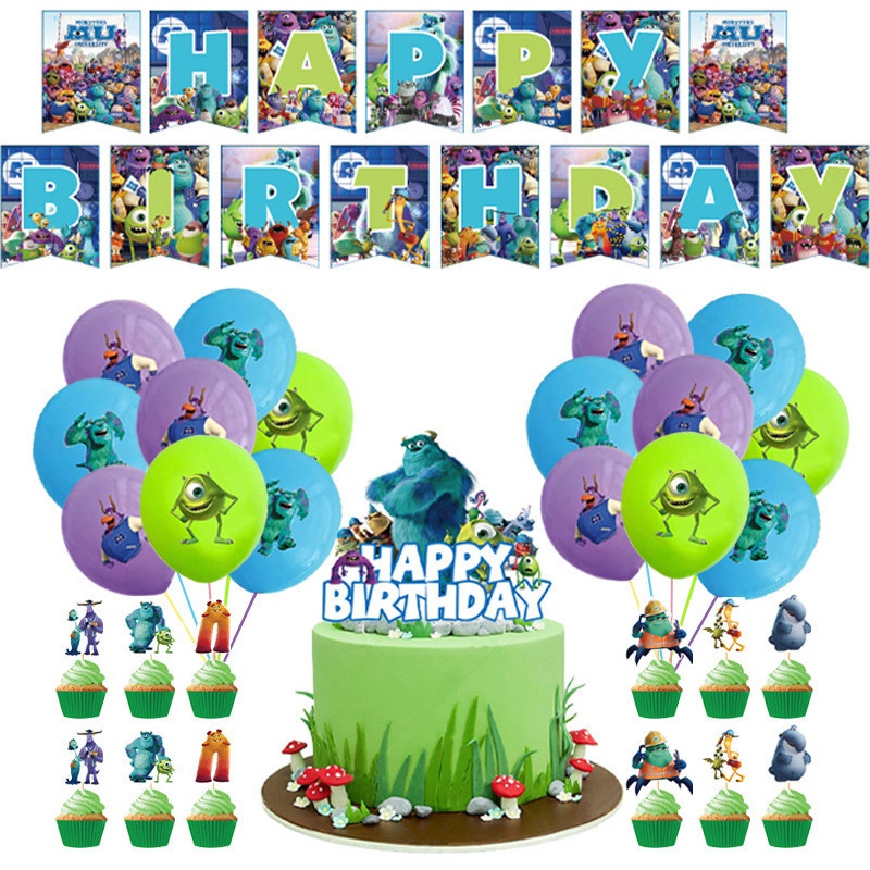 funny-monsters-university-theme-party-kids-birthday-decoration-sulley