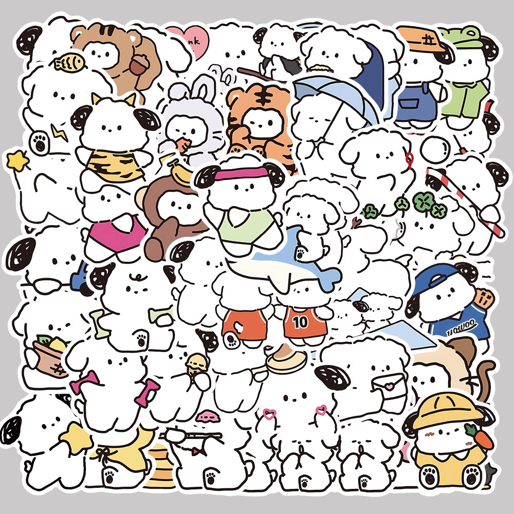 50PCS Cute Animal Yowoyowoo Puppy Waterproof Graffiti Stickers For ...