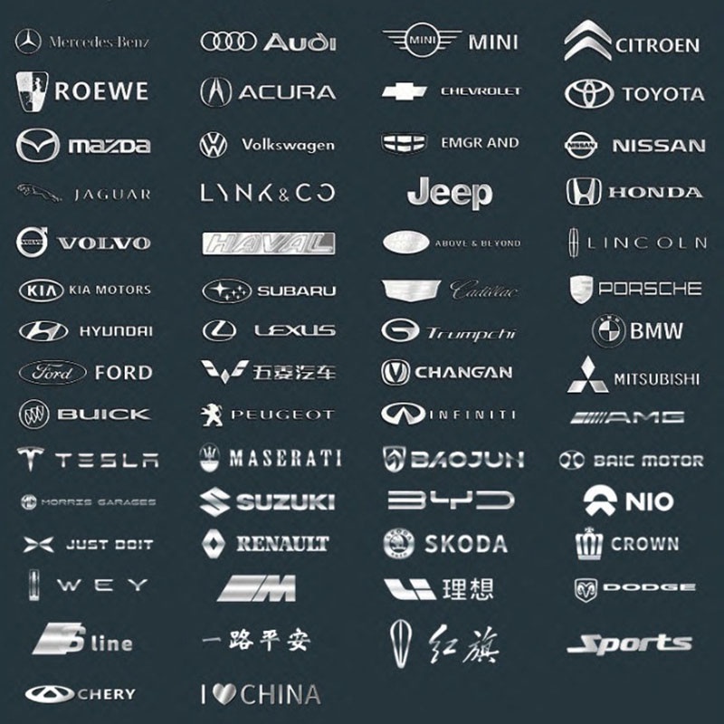 1Pcs Car metal car stickers creative car logo decorative stickers wiper ...