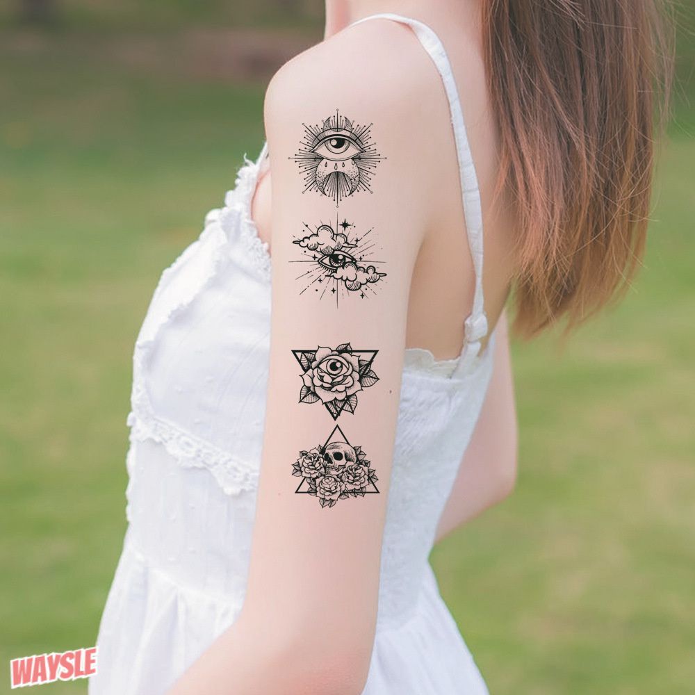 Tattoos And Body Painting Waterproof Tattoo Stickers Black And White