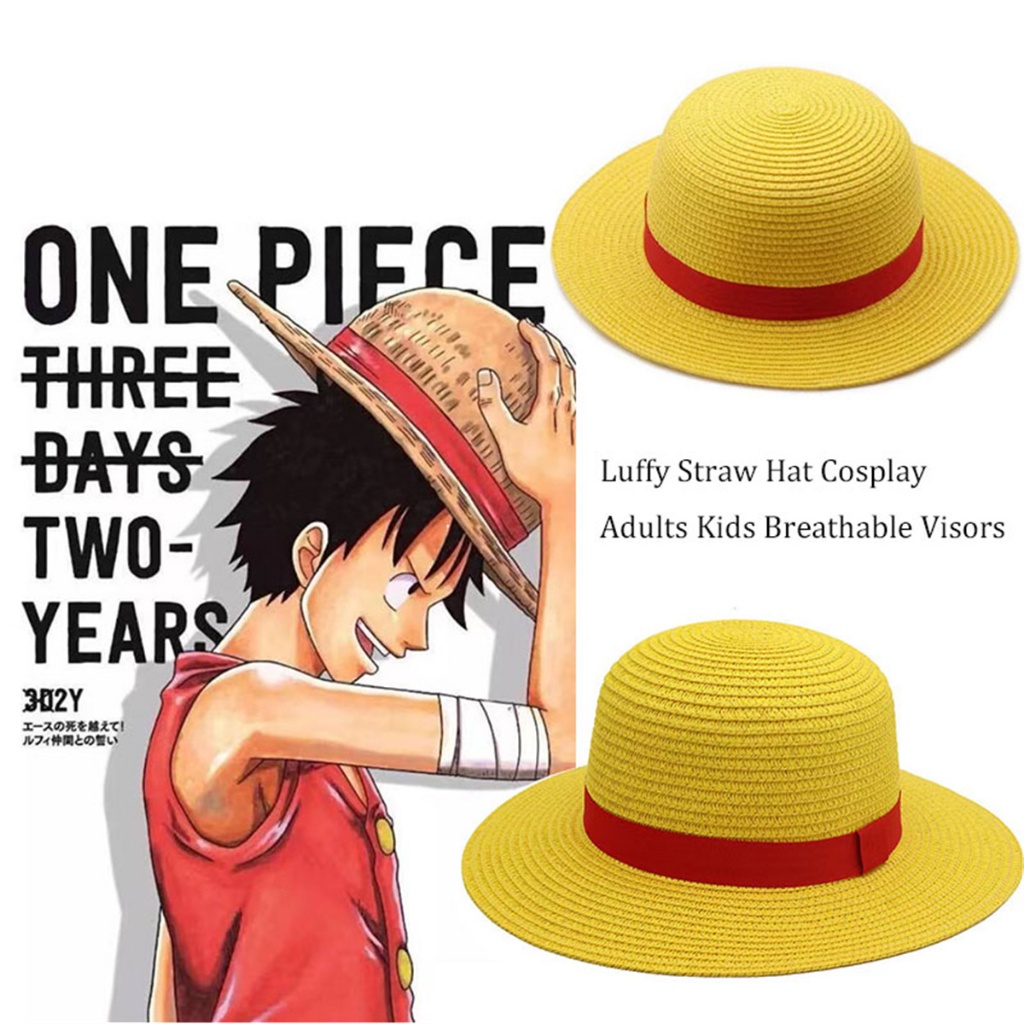 One Piece Luffy Hat Straw Hat Cosplay Sun Protection Accessories Hat ...