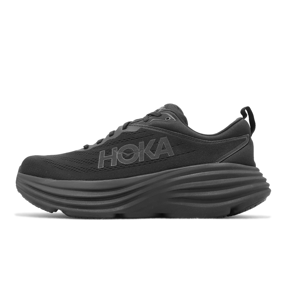 Hoka Jogging Shoes Bondi 8 4E Road Running Black Wear Magic Thick-Soled ...