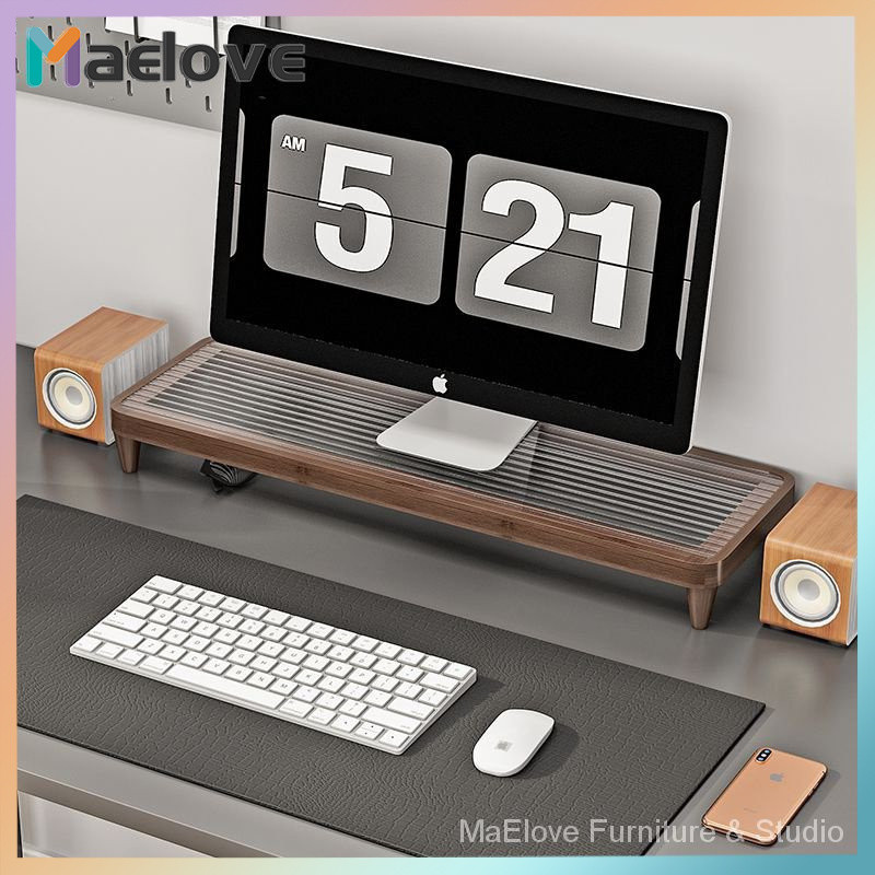 Desktop computer monitor raised bracket raised bracket base minimalist ...