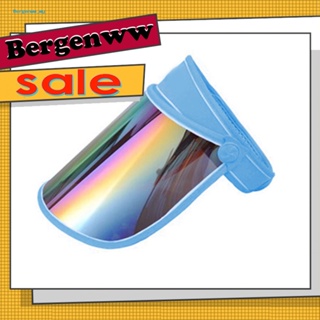 Unisex Iridescent Protective Mirrored Outdoor Sport Travel Anti-UV Sun Visor  Hat 