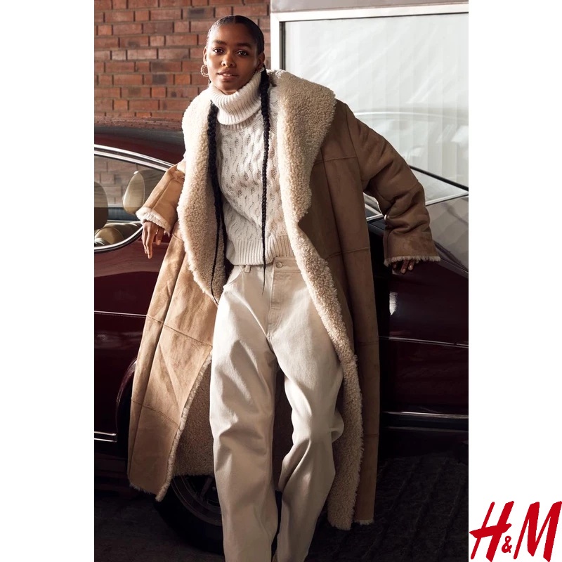h&m long coat