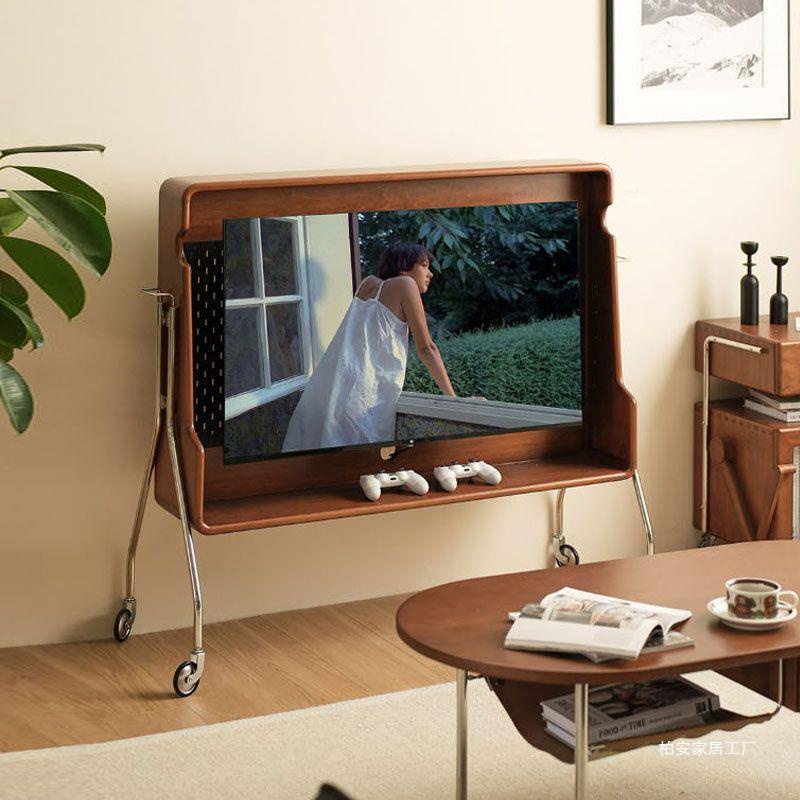 Nordic Medieval TV stand removable solid wood small bedroom TV