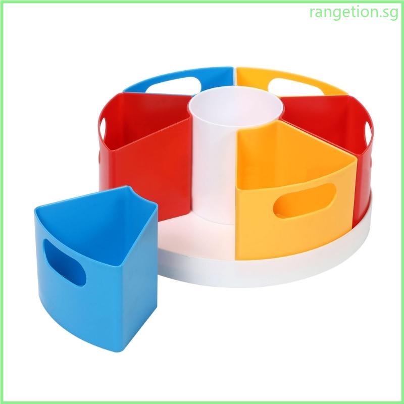 RAN Rotating Stationary Organiser 6 Compartments Desk Organiser for Kid