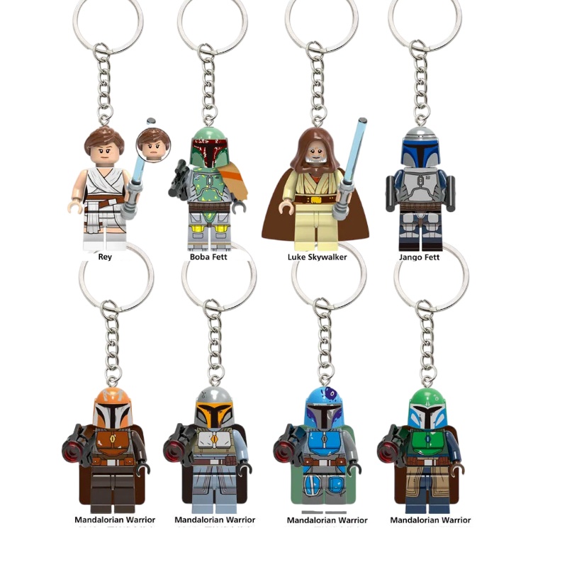 Compatible Lego Star Wars Lei Mandalorian Warrior Keychain Pendant