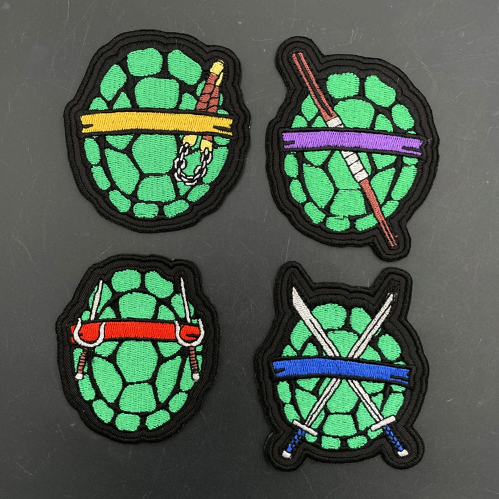 【Customized 】AQ AY86 Ninja Turtle Cartoon Embroidery 3D Velcro Patch ...