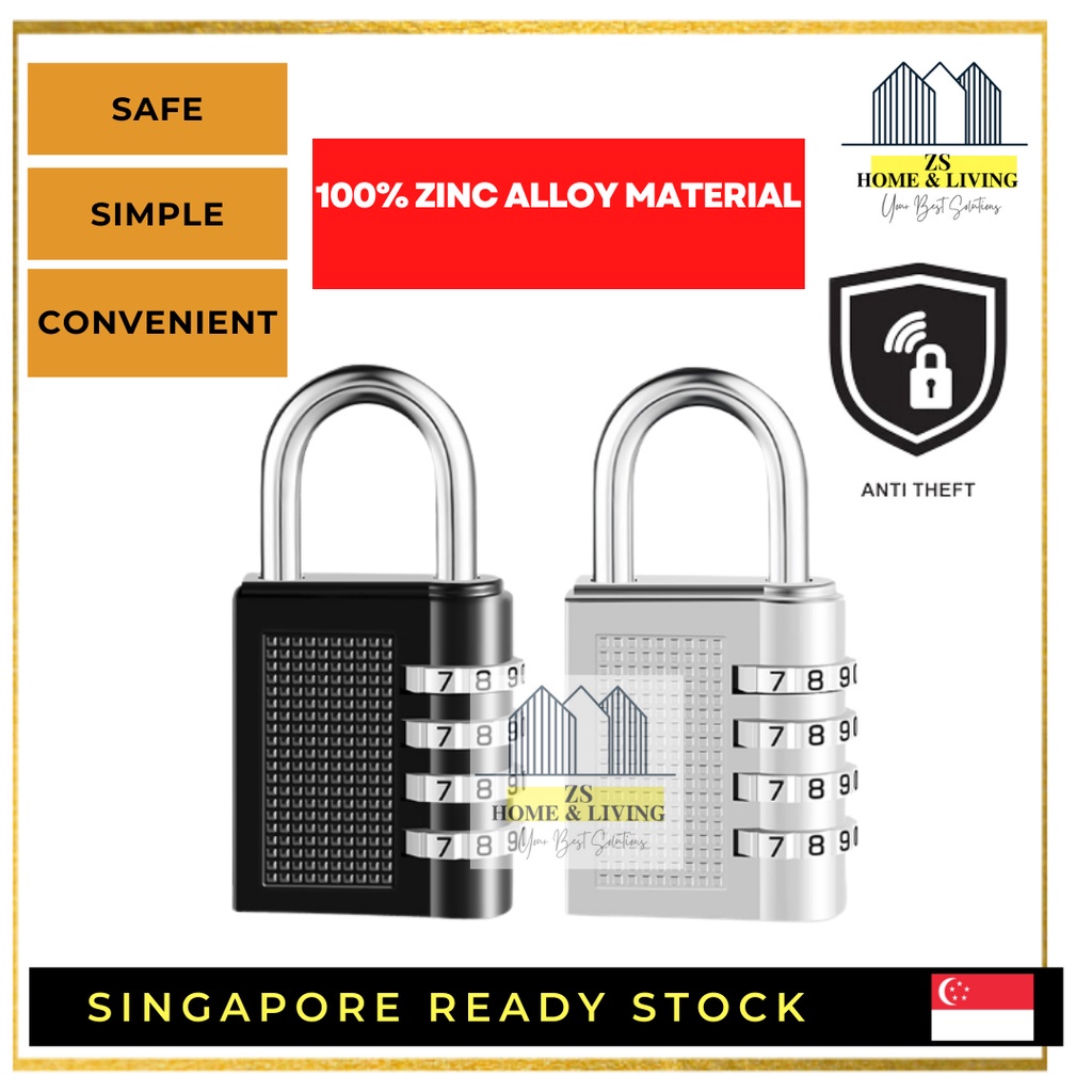 1pcs 3 Digits 4 digits Number Pad Lock Resettable Lock Combination Lock ...