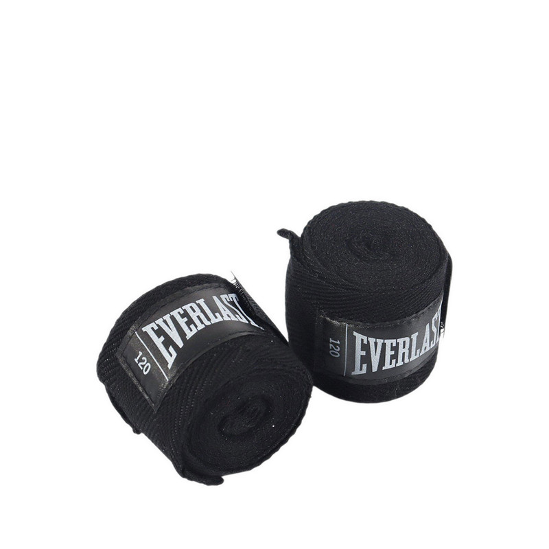 Everlast Men's Boxing Handwraps - Black - Gambar 3