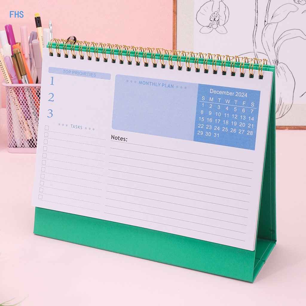 FHS English Note Desk Calendar 2024 Simple Desktop Calendar Creative