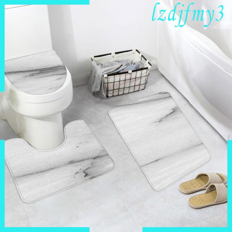 [Lzdjlmy3] 3 Pieces Rug Set Toilet Floor Carpet U Shape Toilet Rug ...