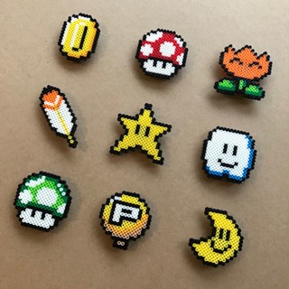 Kawaii Cats Perler Beads Art, Can Be Fridge Magnet, Keychain, Phone Charm  and Badge. 