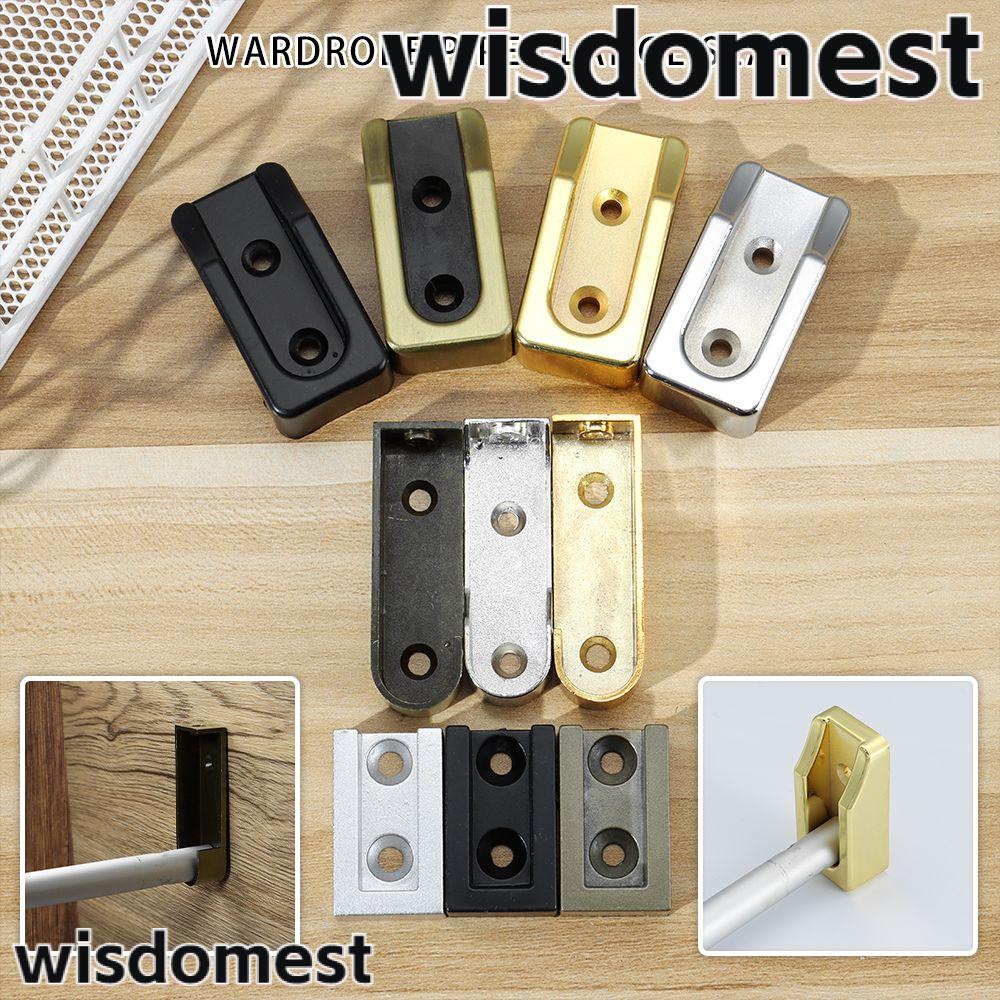 WISDOMEST 1Pcs Clothes Hanging Rod Holder Alloy Rod Closet Pole Holder