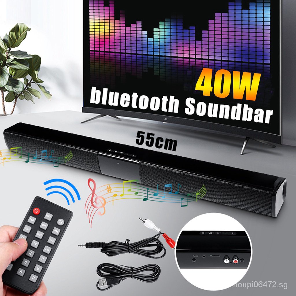 Wireless Bluetooth Soundbar Stereo Speaker 40W Soundbar with Subwoofer
