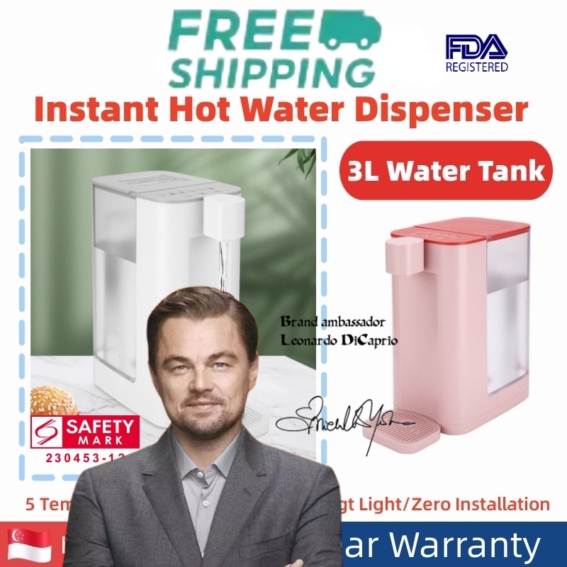 Instant Hot Water Dispenser Countertop 3L Water Tank Temperature