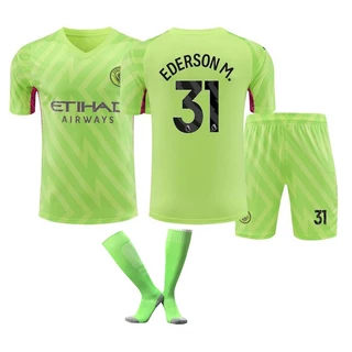 Manchester City No31 Ederson M. Green Goalkeeper Soccer Club Jersey