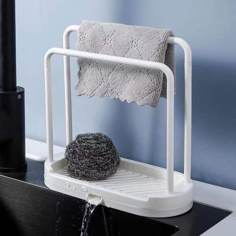Kitchen Storage Rack Rag Rack Sink Countertop Commodity Shelf Steel ...