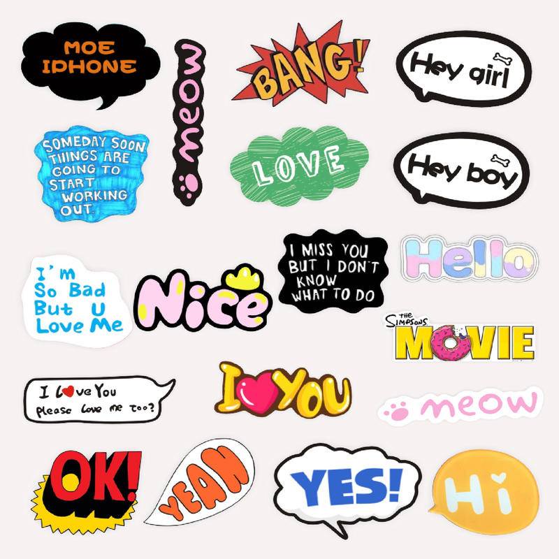 【Interactive brooch pins feeling & emotion words creative badge pins