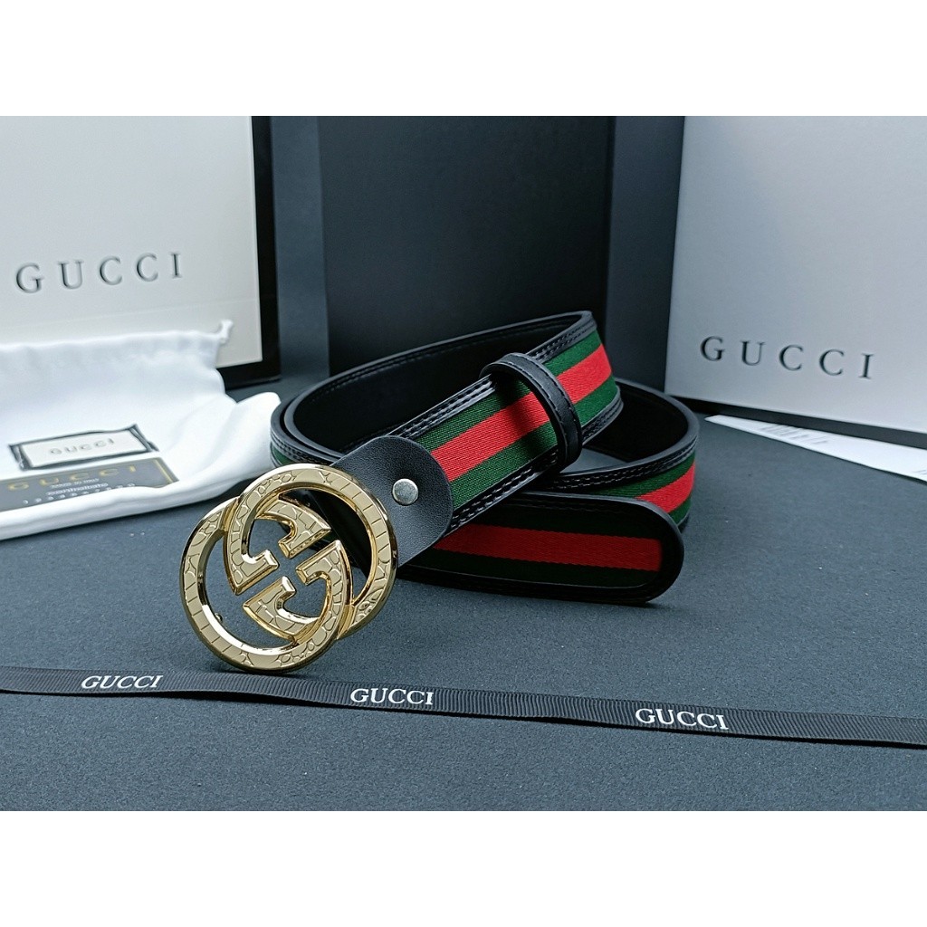 Red black and on sale green gucci belt