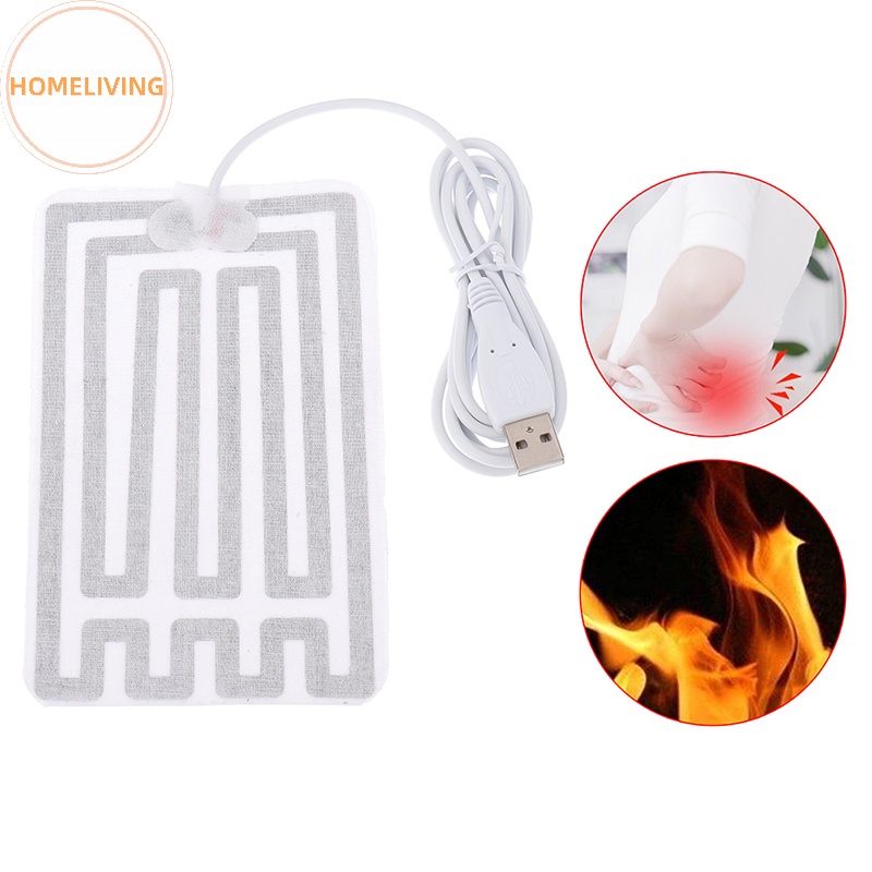 homeliving 8*13cm Electric Heat Mat Winter Warm Waist 5V Carbon Fiber Heag Pad USB Film SG