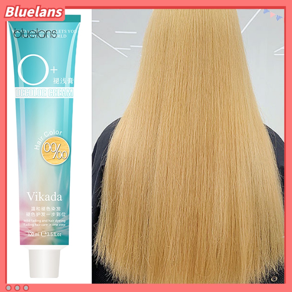 Bluelans 2Pcs 100ml Hair Bleach Cream Long Lasting Nonirritating No