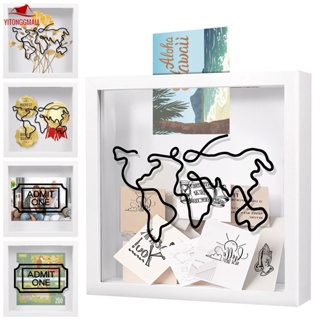 Travel Adventure Archive Box Ticket Shadow Box Picture Frame for Wall