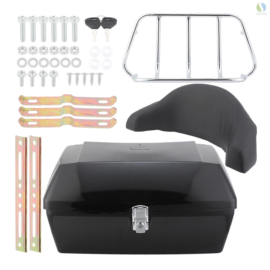 Motorcycle Top Case, 48L Universal Waterproof Motorcycle Trunk Tour ...