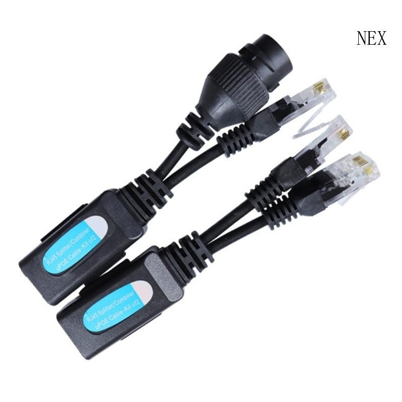 NEX Simplify Wiring RJ45 Ethernet Cable Combiner POE Data Adapter