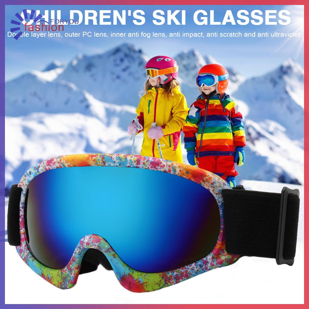 FA Kids Ski Goggles Snowboard Goggles Anti fog UV400 Children 3 12 years old Glasses Snow Eyewear Outdoor Sports Goggles Shopee Singapore