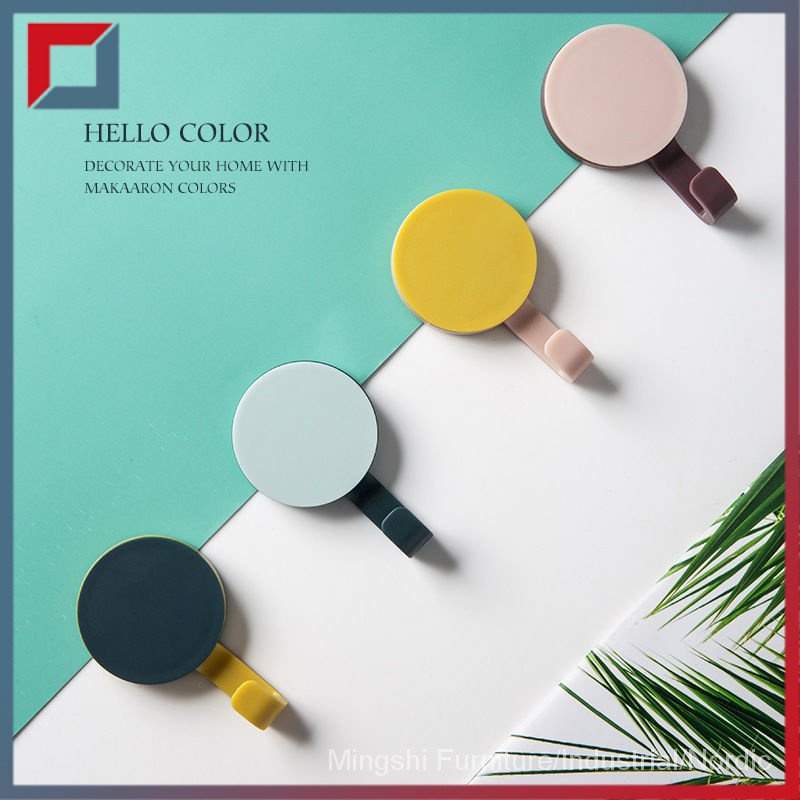 Nordic style hook stickers with no punching no marks strong adhesive ...
