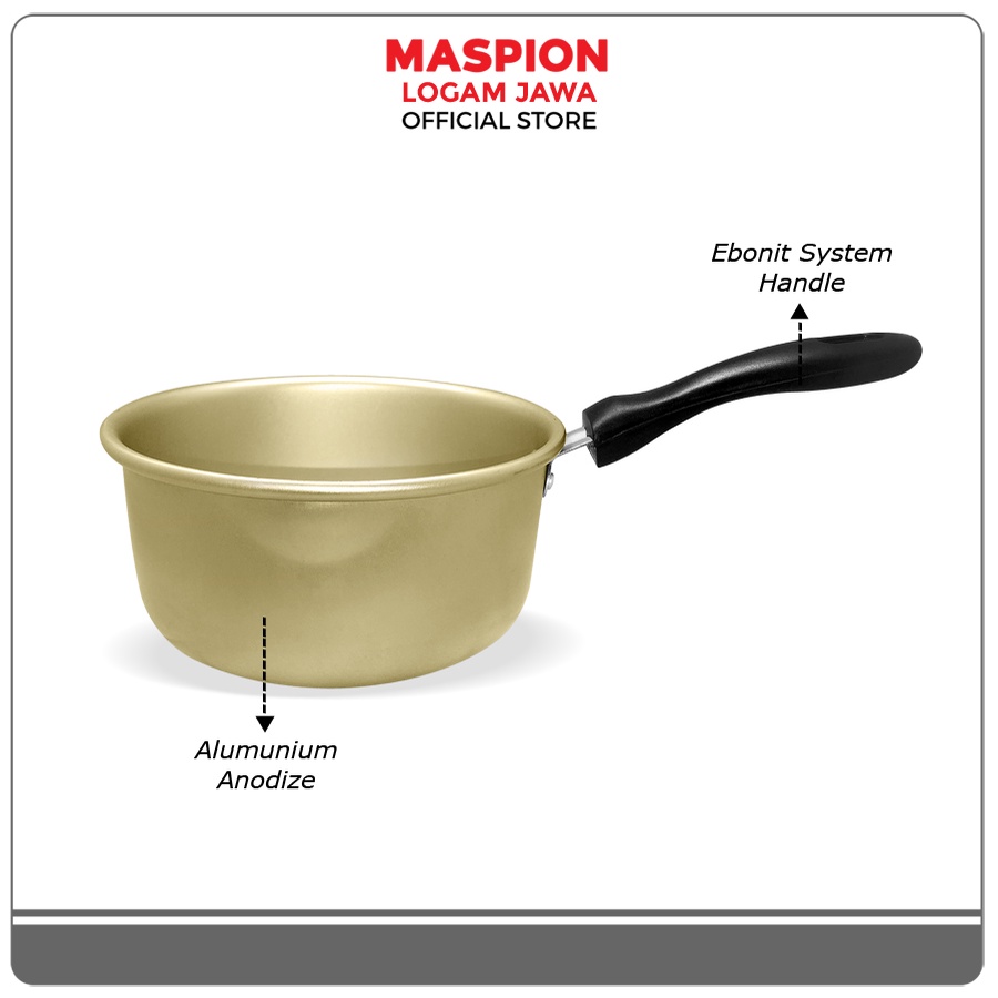Maspion Mikado Panci Alumunium Goldi Singel Handle - Gambar 3