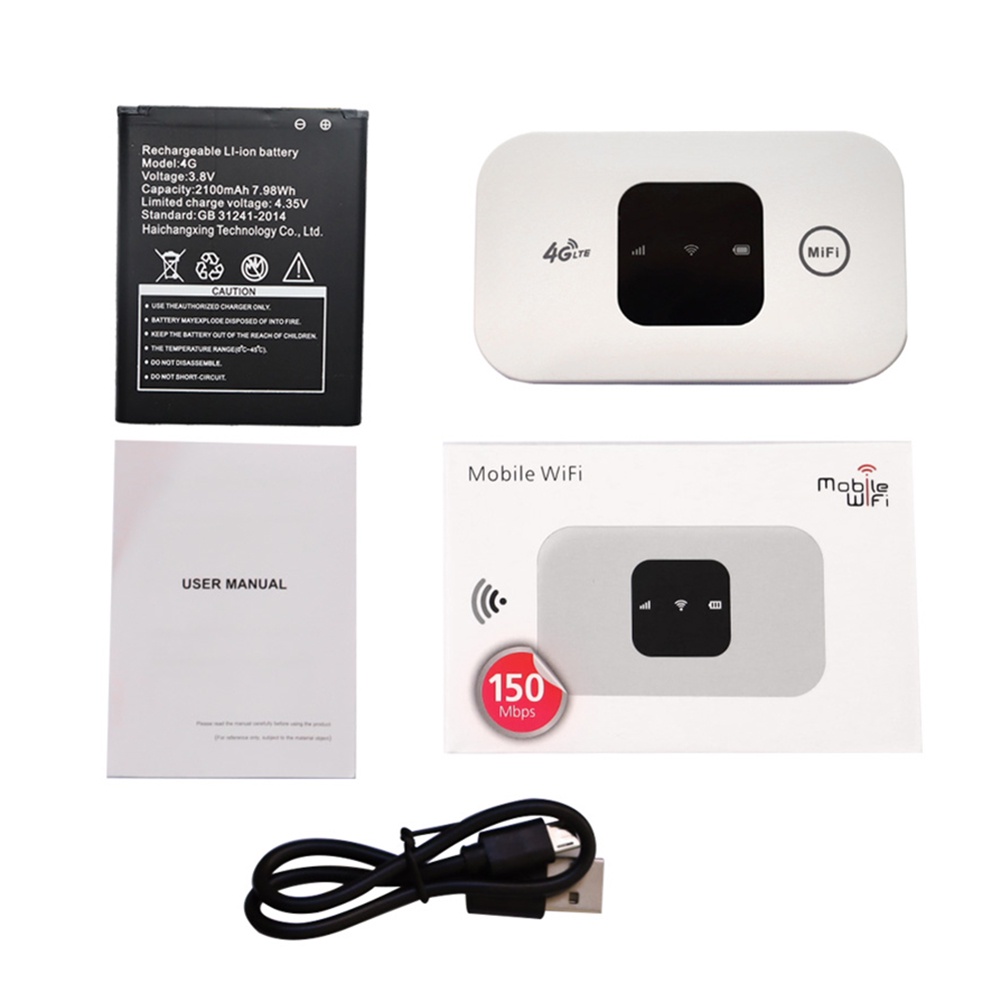 【Sweet】4G Pocket WiFi Router 150Mbps 4G Wireless Router 2100mAh ...