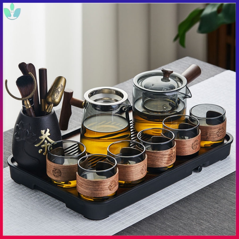 Glass Tea Set Household Heat Resistant Tea Making Teapot Office ...