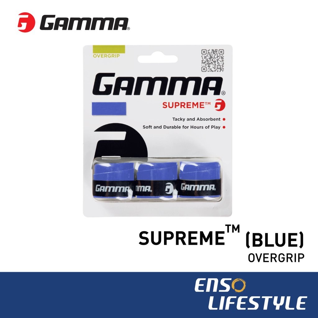 GAMMA Racket Over Grip - Supreme (Blue) (Tennis / Padel / Pickleball ...