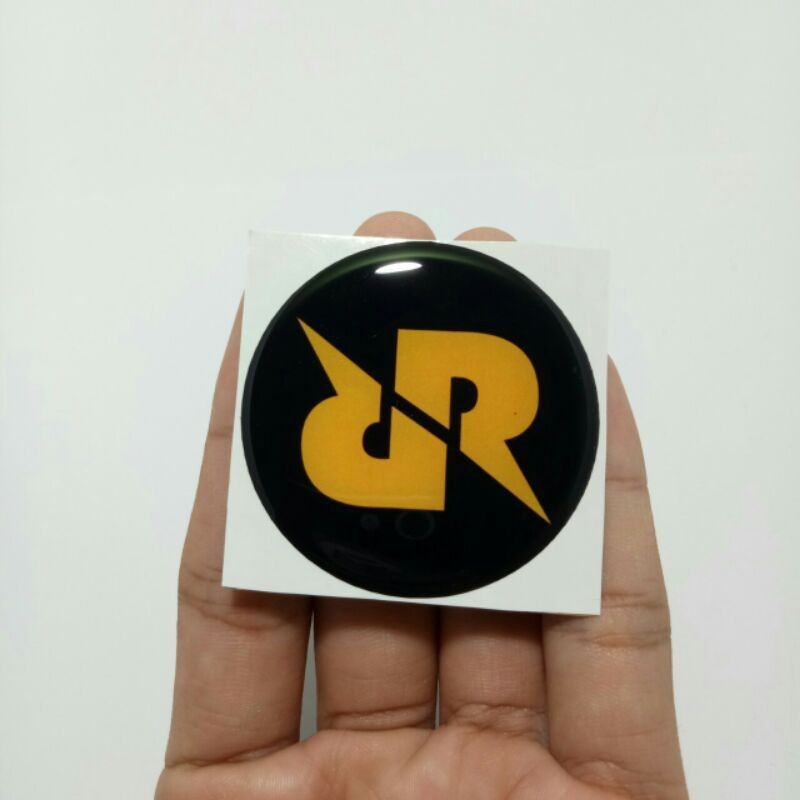 Flexible resin embossed sticker with ReqRegumQeon or RRQ HOSHI logo ...