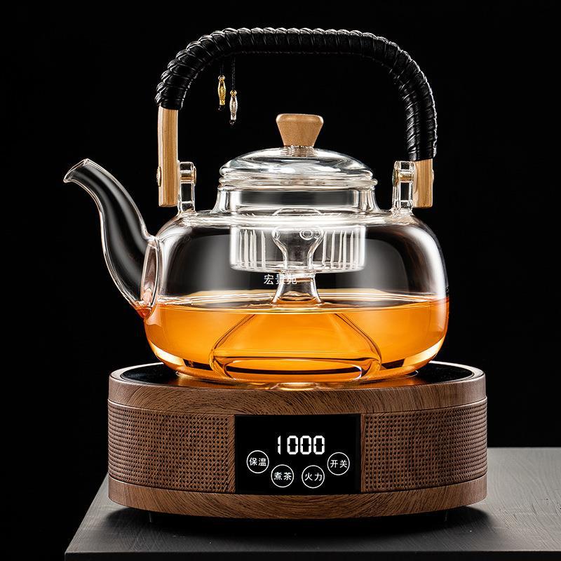 Glass Loop-Handled Teapot Electric Ceramic Stove Cooking Teapot