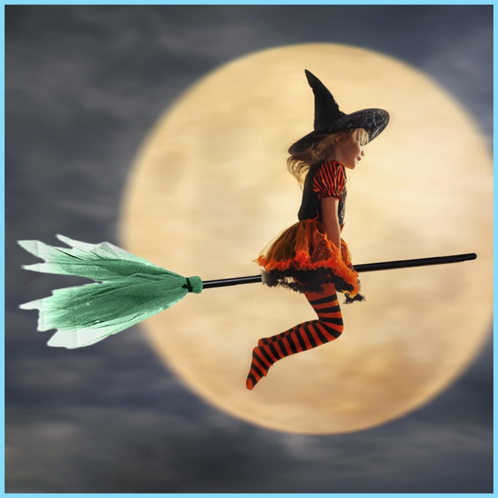 Halloween Broomstick for Kids Halloween Decor Witch Broom Wizard Flying